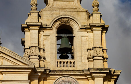 St. Pauls Cathedral bell tower and dome in Mdina, Malta